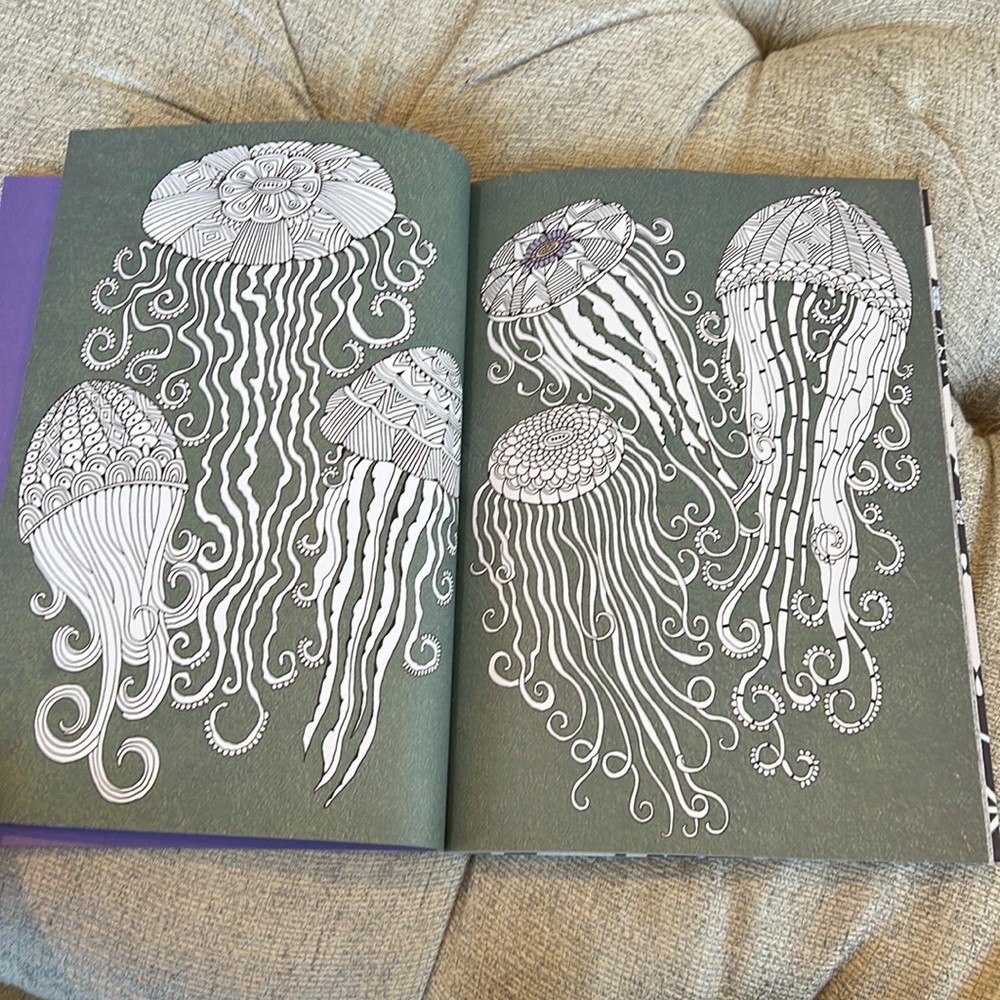 Calming Therapy An Anti-Stress Coloring Book.  Hardcover coloring book. - Picture 7 of 8